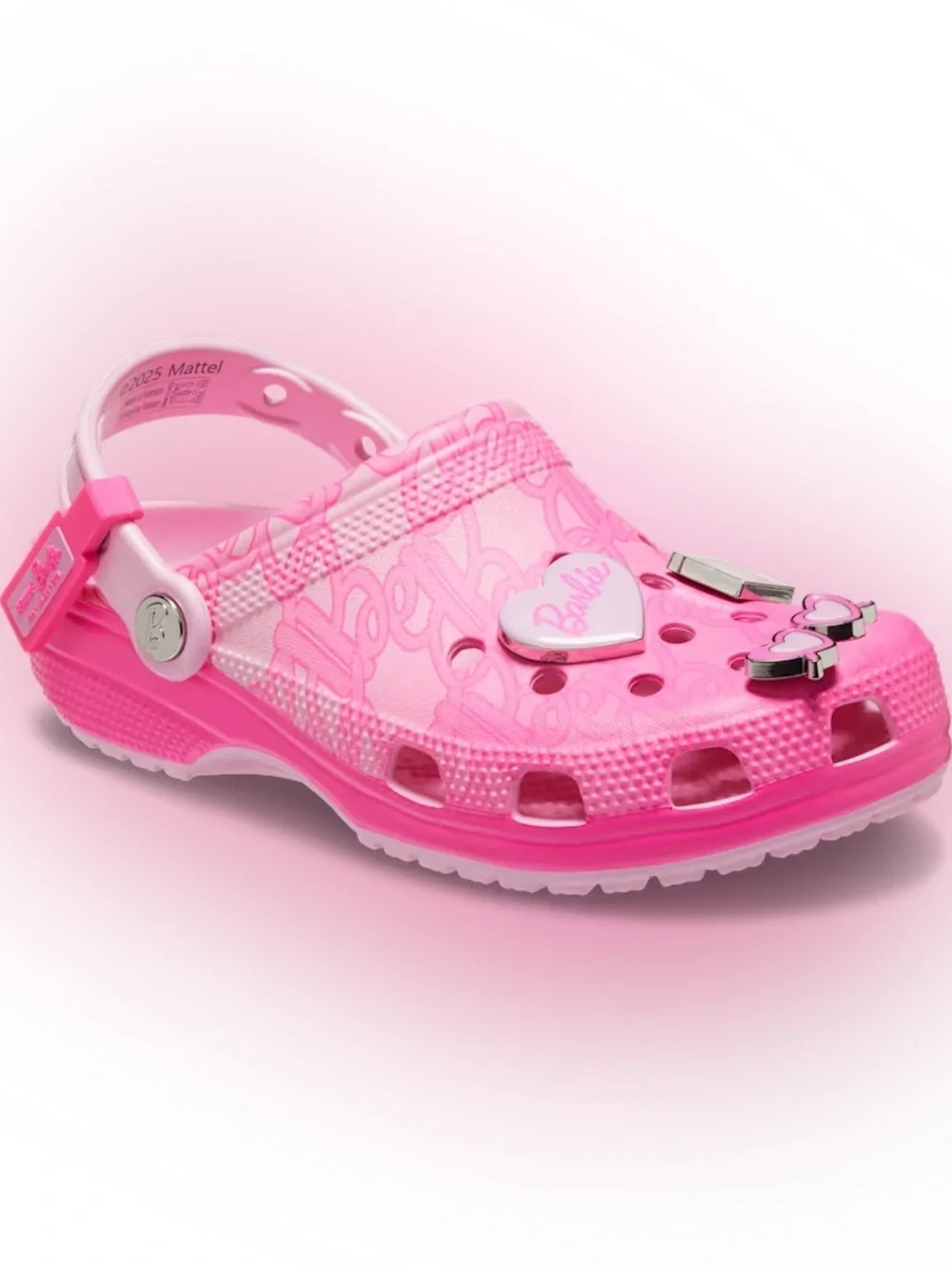 🩷 NWT! CROCS Barbie Clog Sandals with Charms Size Womens 7-7.5 /Youth 5